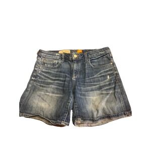 Pilcro And The Letterpress Shorts 29 Boyfriend Blue Denim Jean Stretch‎
